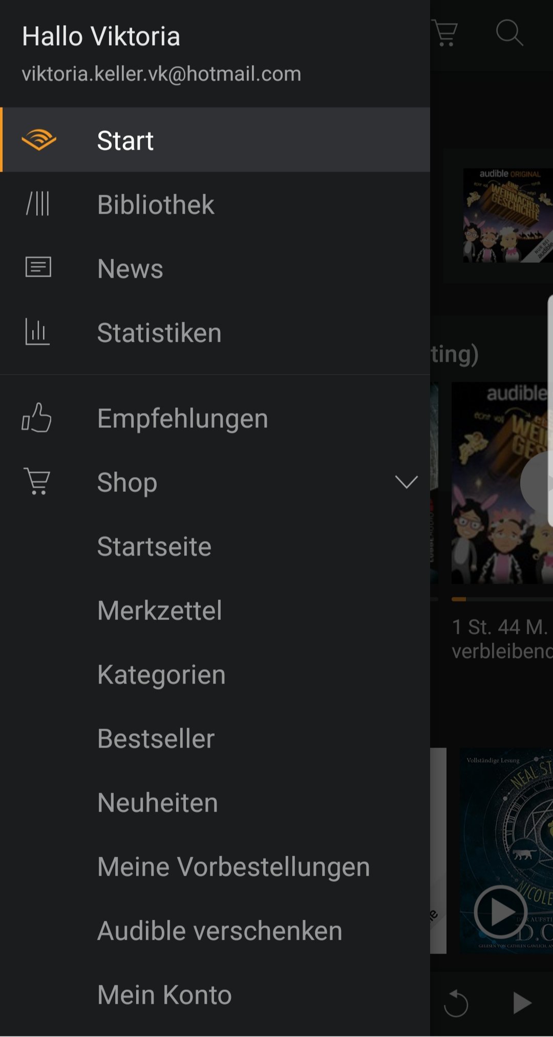 Audible-Screenshot Start