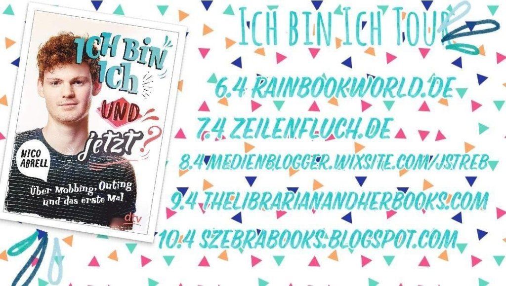 Ich bin ich Blogtour Banner mit Datumsangaben, an welchem Tag die Blogger ihr Beiträge veröffentlichen.